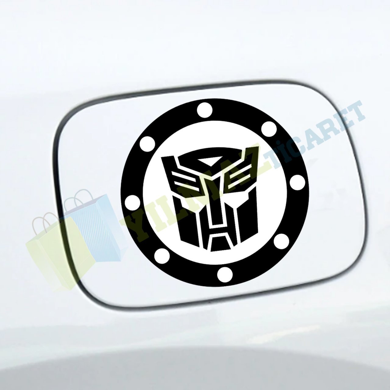 Transformers Depo Kapağı Oto Sticker Araba Yapıştırma Etiket