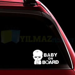 Patron Bebek Baby On Board Arabada Bebek Var Cam Oto Sticker