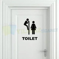 Wc Toilet Kapı Klozet Banyo Sticker Çıkartma Etiket Yapıştırma