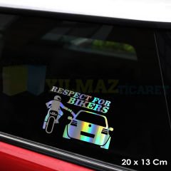 Motosiklet Saygı Hologram Araba Motosiklet Oto Sticker Etiket Yapıştırma Çıkartma Renkli 20 x 13 Cm