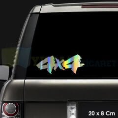 4x4 Toyota Ford Jeep Mitsubishi Off Road Hologram Oto Sticker Etiket Çıkartma Yapıştırma 20 x 8 cm