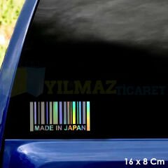 Honda Yamaha Suzuki Kawasaki Made İn Japan Hologram Oto Sticker Motosiklet Etiket 16 x 8 Cm