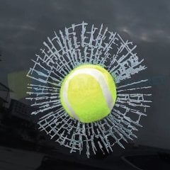 Cam Kırık Tenis Topu Kelebek Arka Cam Kelebek Oto Sticker 3D Yapıştırma 1 Adet