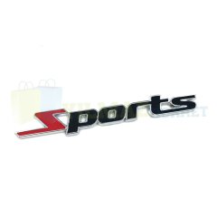 Sports Metal Bagaj Çamurluk Logo Sticker Arma 3D Amblem Paslanmaz Çelik Kırmızı Siyah Yüksek Kalite