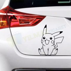 Pikachu Pikaçu Oto Motosiklet Sticker Etiket Yapıştırma
