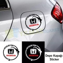 Honda Logo Benzin Dizel Depo Kapağı Oto Sticker Yapıştırma Etiket