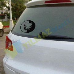 Pitbull Kafa Köpek Oto Sticker Araba Yapıştırma Etiket