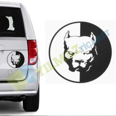 Pitbull Kafa Köpek Oto Sticker Araba Yapıştırma Etiket