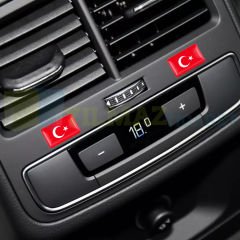 Türk Bayrağı Jant Direksiyon Vites Torpido Damla Silikon Etiket Yapıştırma Adet