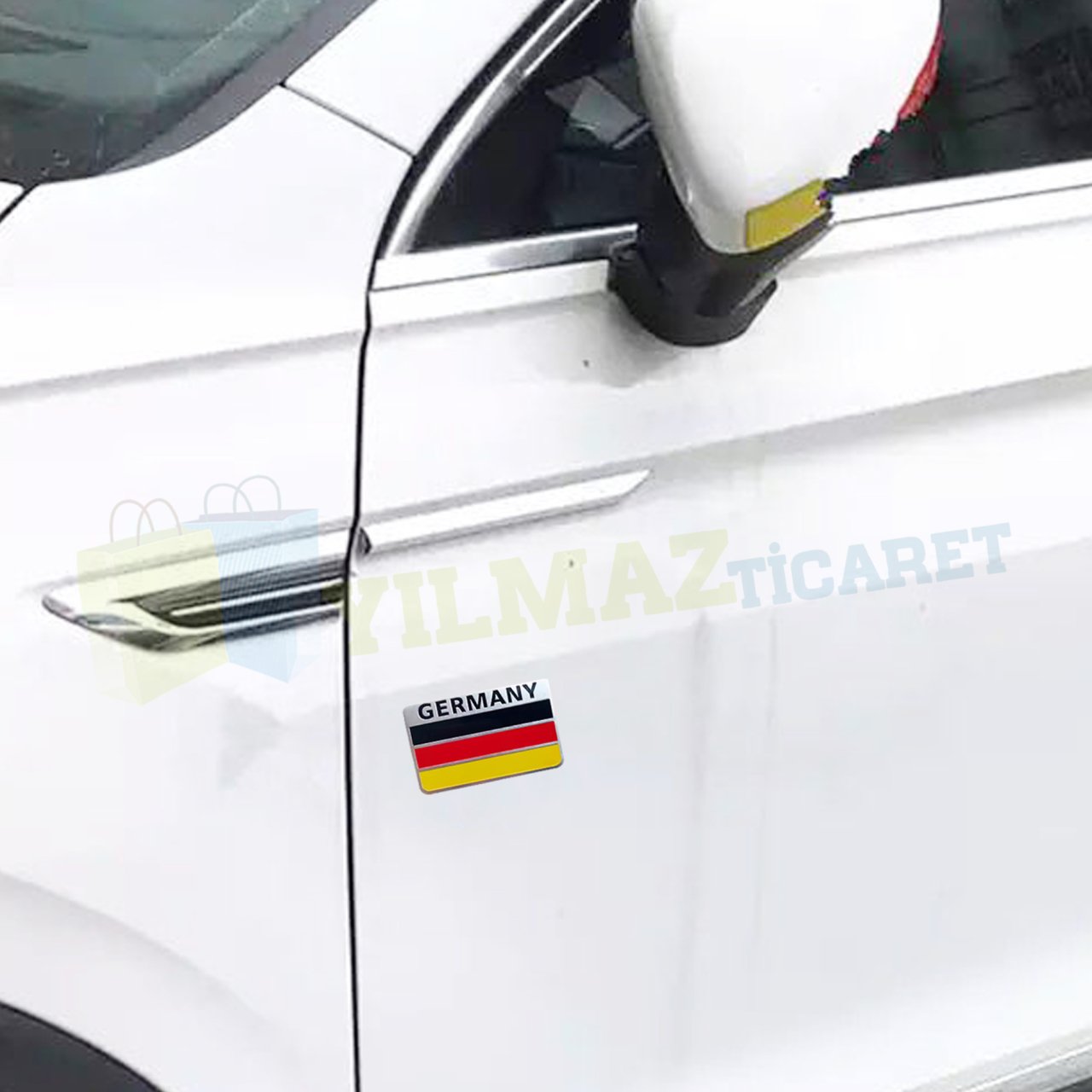 Almanya Bayrağı Logo Çamurluk Bagaj Yapıştırma Alüminyum Sticker