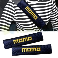 Momo Logo Nakışlı Emniyet Kemer Kılıfı Ped 2 Adet Yüksek Kalite