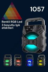 Anunnaki KTS1057 Usb Işıklı Bluetooth Hoparlör Yükek Ses Ses Bombası Fm Radio