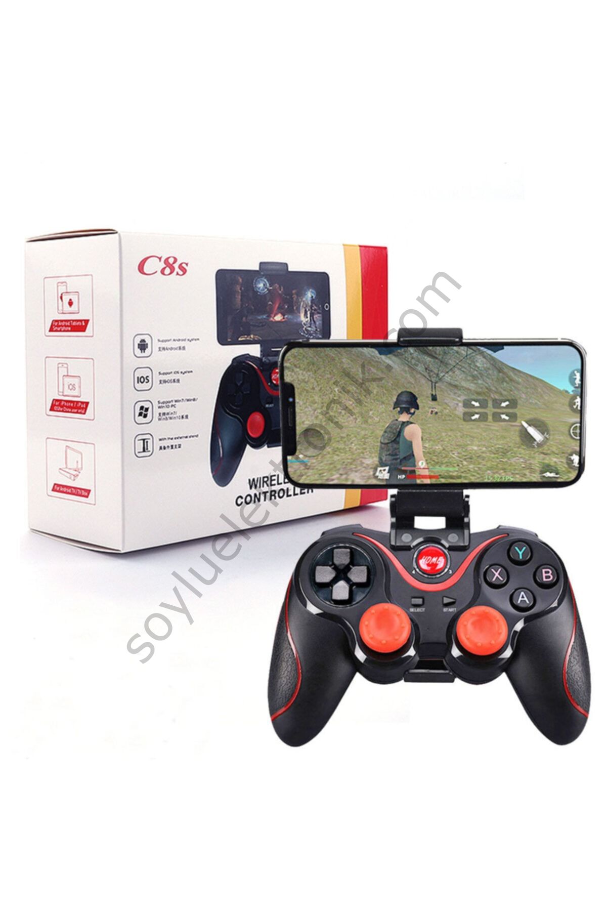 C8s Wireless Kablosuz Oyun Kolu Bluetooth Joystick Gamepad