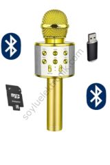 Anunnaki Bluetooth Hoparlör Hafıza Kartı Usb Aux Giriş Destekli Siyah Karaoke Mikrofon