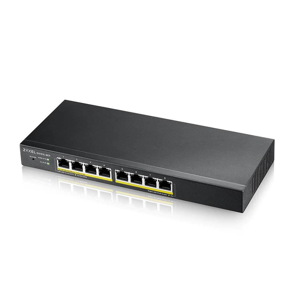 Zyxel GS1915-8EP 8-port GbE Smart Hybrid Mode POE Switch