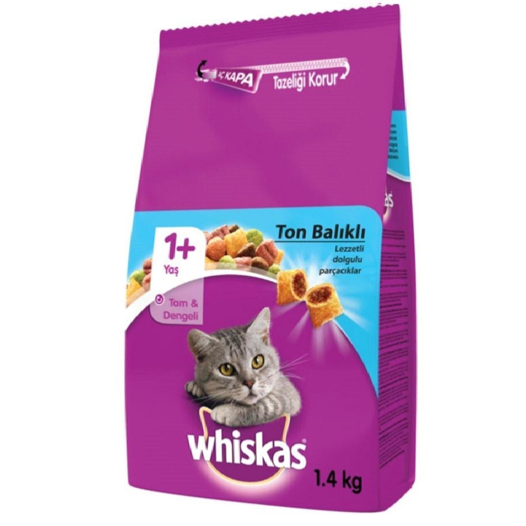 Whiskas Ton Balıklı Ve Sebzeli Yetişkin Kedi Maması 1,4 Kg