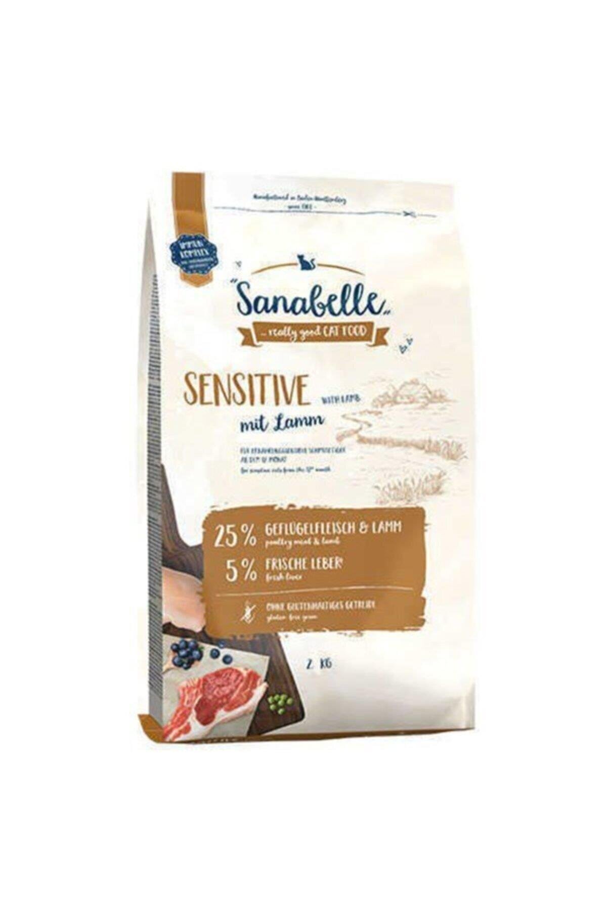 SANABELLE HASSAS KEDİ MAMASI KUZULU 2 KG