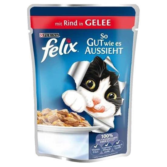 Felix Sığır Etli Kedi Konservesi 100 Gr