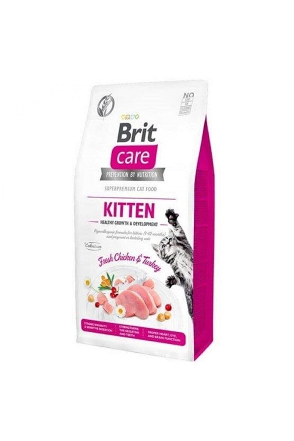 Brit Care Hypo-Allergenic Sağlıklı Büyüme için Tavuklu ve Hindili Tahılsız Yavru Kedi Maması 2kg