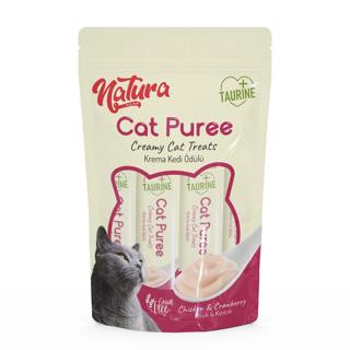NATURA CAT PUREE TAVUK KIZILCIK 5X12GR
