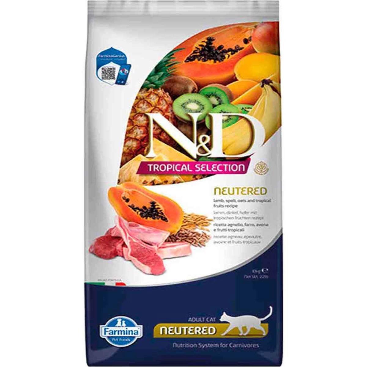 N&D Tropical Selection Kuzu Etli Kısırlaştırılmış Kedi Maması 10 KG