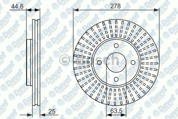 FREN DISKI ON HAVALI 278MM FORD FIESTA 2.0I ST150 04-08