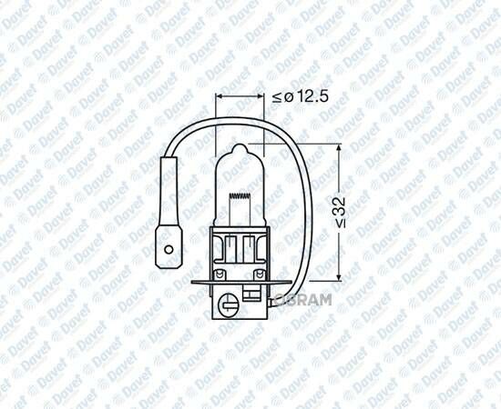 AMPUL 12V H3 55W HALOJEN FAR VE SIS TEK FLAMANLI ####