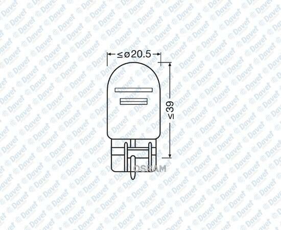 AMPUL 12V 21/5W STOP DIPSIZ ####