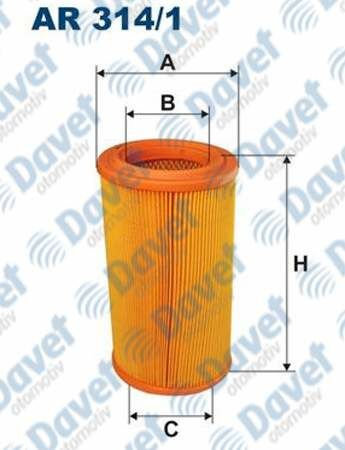HAVA FILTRESI BERLINGO EM-PARTNER EM 02-03 DW8B / P306-XARA UZUN TIP ####