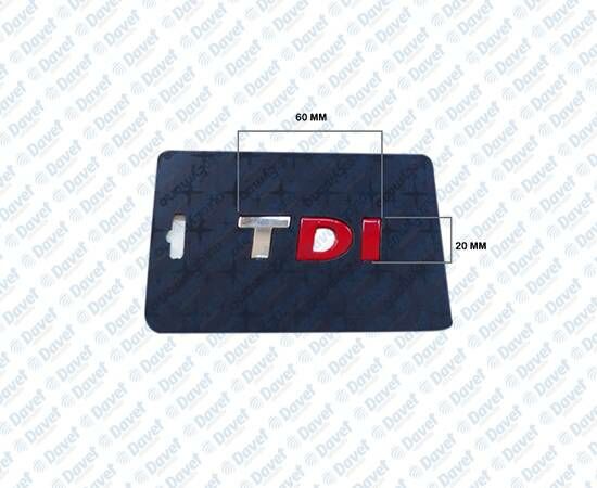 YAZI TDI IKI KIRMIZI 2CMX6CM VOLKSWAGEN-TDI
