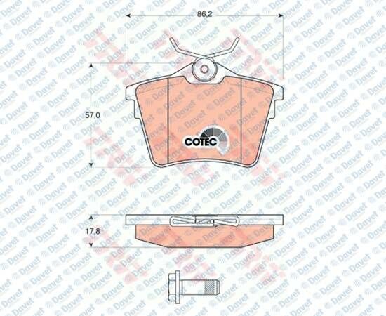 ARKA FREN BALATASI P407 04> C5 III 09> 1.6HDI 110 FAP-1.8-2.0-2.0 HDI 135 FAP-2.2-3.0