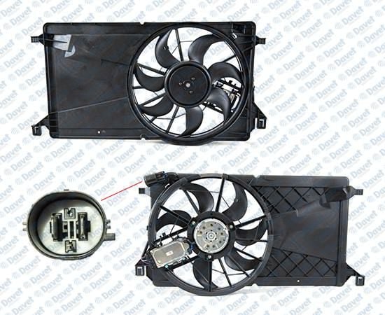 FAN MOTORU SU+KLIMA DAVLUMBAZLI TEKLI CMAX 07> - FOCUS II 04>11 - VOLVO C30 / S40 1.6 TDCI