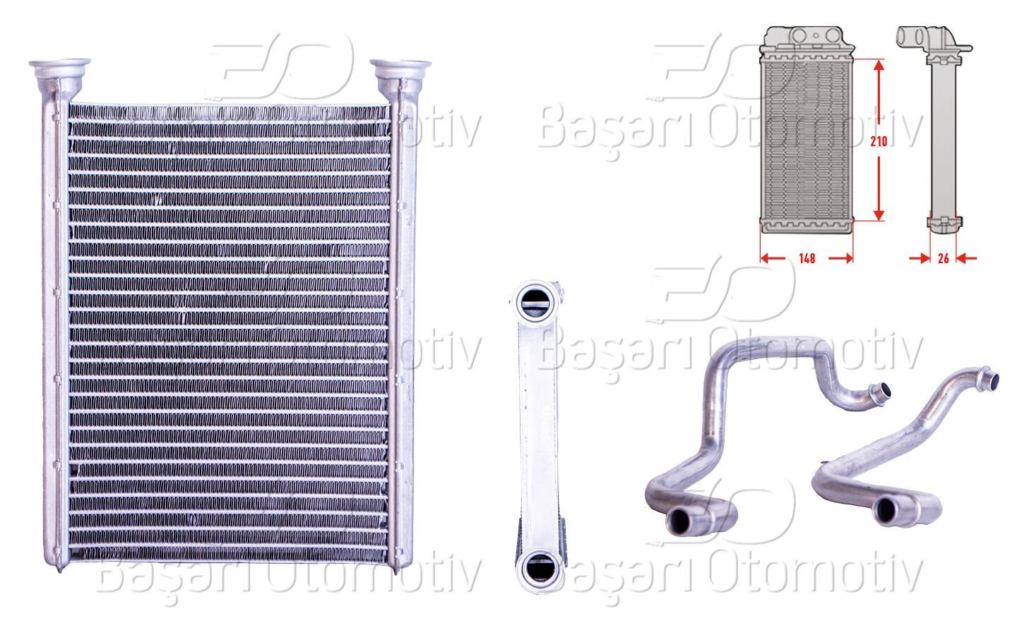 KALORIFER RADYATORU BORULU BRAZING 148X210 MM | RENAULT FLUENCE 1.5 DCI 1.6 DCI MEGANE 3 1.2 1.4 TCE 1.5 DCI 1.6 16V 1.9 DCI 2.0 DCI FIAT TALENTO 1.6 D OPEL VIVARO 1.6 CDTI 08 > | WISCO