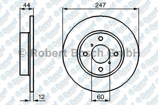 FREN DISKI ON 246.50MM AGILA 00-07