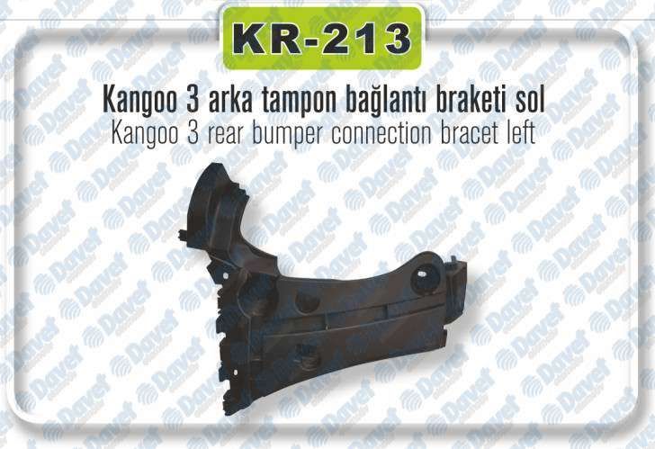 ARKA TAMPON BAGLANTI BRAKETI SOL KANGOO III ####