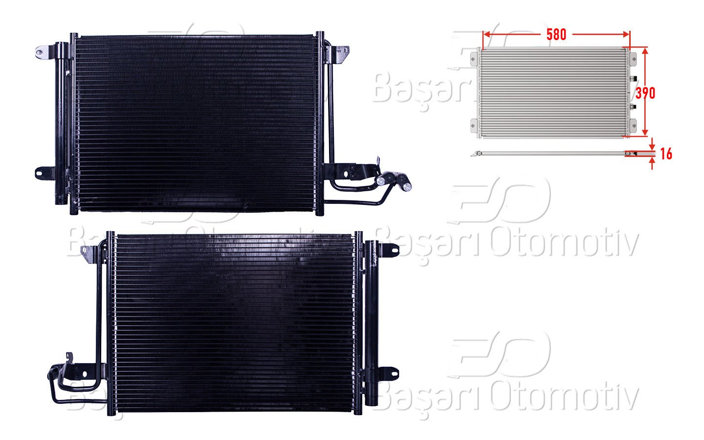 KLIMA RADYATORU 580X390X16 | AUDI A3 SKODA OCTAVIA 2 VW CADDY GOLF PLUS 5 6 JETTA 3 TOURAN 1.4 TSI 1.4 TFSI 1.6 TDI 1.8 TFSI 2.0 TFSI 2.0 TDI 03 > | WISCO