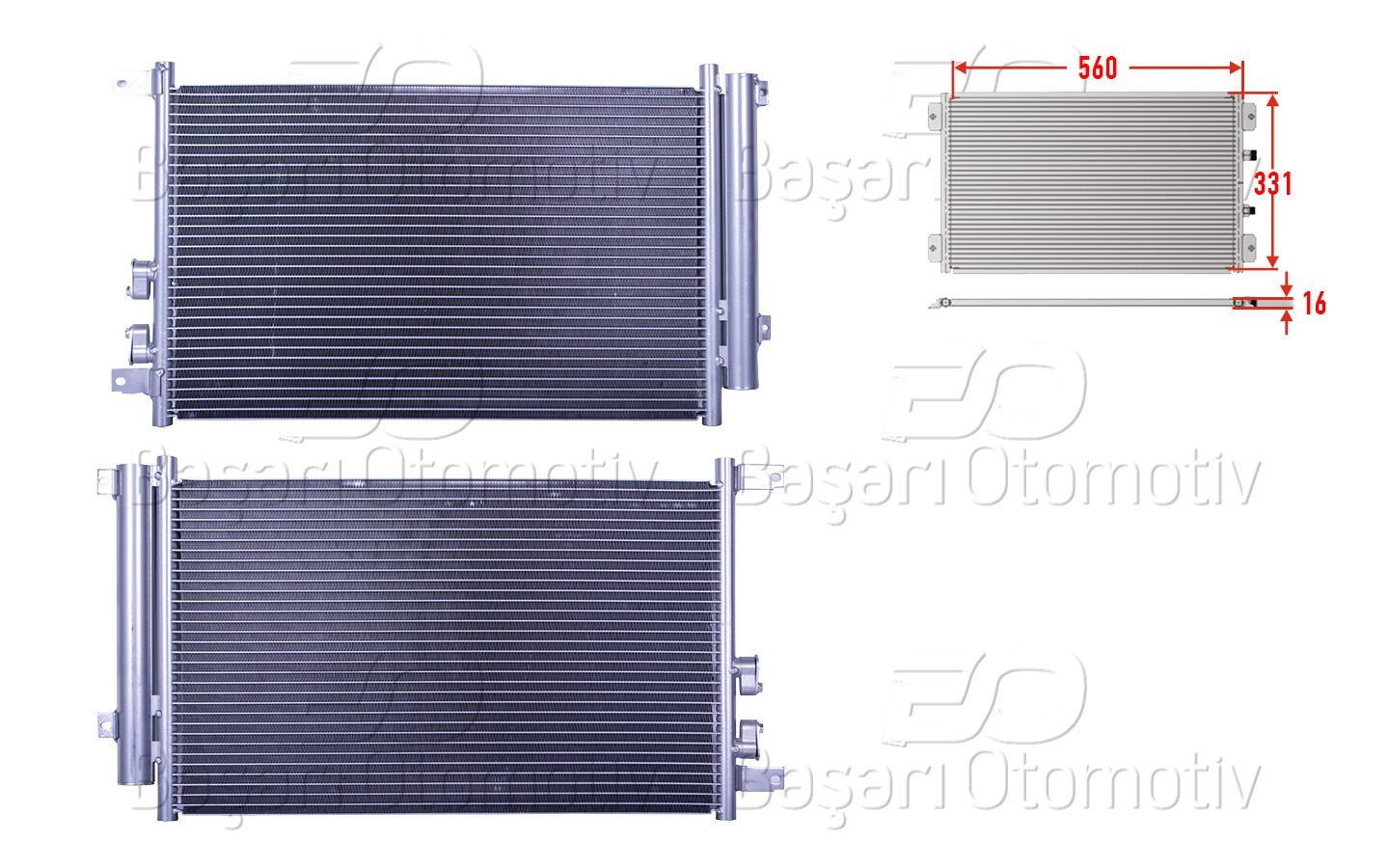 KLIMA RADYATORU 560X331X16 | ALFA ROMEO 147 1.9JTD 01> | WISCO