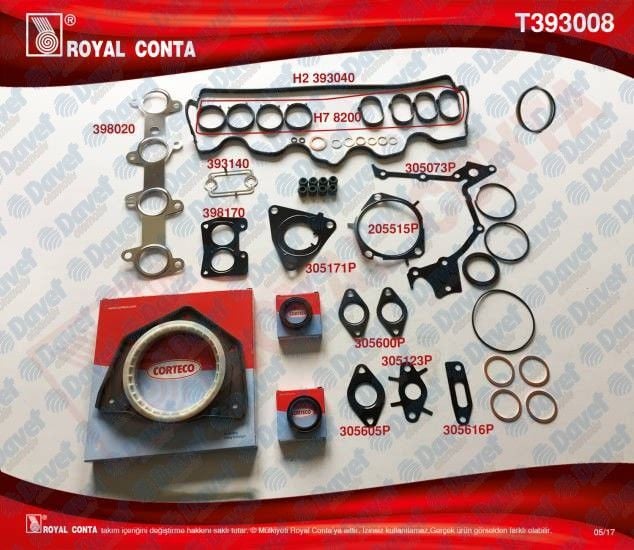 MOTOR TAKIM CONTASI SKC-SIZ REINZ KECELI DOBLO 1.9D