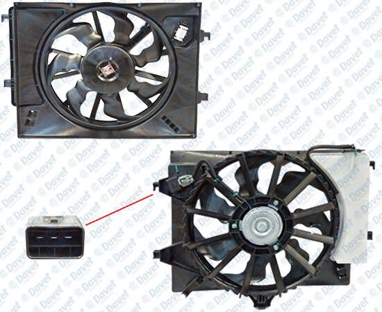 FAN MOTORU DAVLUMBAZLI BIDONLU HYUNDAI I20 08-15 TEKLI FAN
