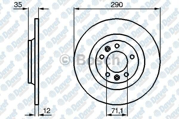 FREN DISKI ARKA DUZ 290 MM P407 04-> P508 10-> P607 00-> C5 III 08->