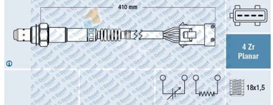 OKSIJEN SENSORU 206-207 P307 P406 PICASSO C2 C3 C4 BERLINGO XSARA SCUDO SAXO 1.4-1.6