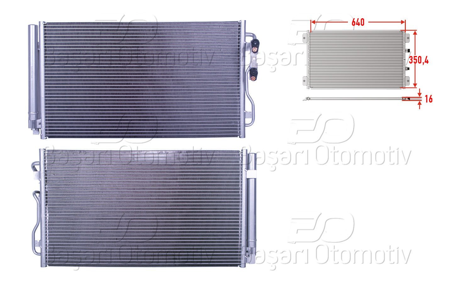 KLIMA RADYATORU 640X350,4X16 | BMW 1 SERISI F20 F21 10-19 2 SERISI F22 F87 F23 12-19 3 SERISI F30 F31 F34 11-19 4 SERISI F32 F33 F36 12-19 I3 I01 I8 I12 I15 13-19 | WISCO