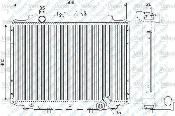 SU RADYATORU MITSUBISHI L300 BOX / BUS 2.0 4WD-2.5 D 86-13 HYUNDAI H100 BOX / BUS 2.5 D / 2.4 93-00 ####