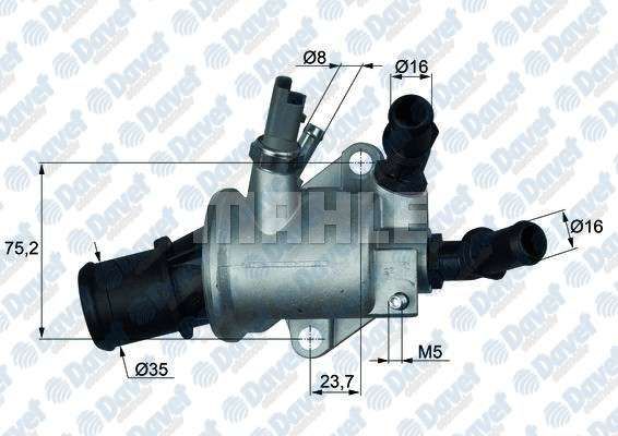 TERMOSTAT KOMPLE 88C TH6978.88J GRANDE PUNTO CROMA ASTRA H VECTRA C ZAFIRA SIGNUM 1.9CDTI