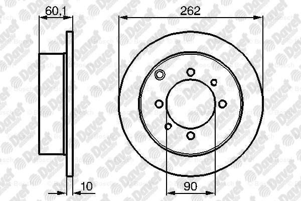 FREN DISKI ARKA DUZ 262 /10 84 MM MITSUBISHI LANCER 03>11 GALANT 92>00