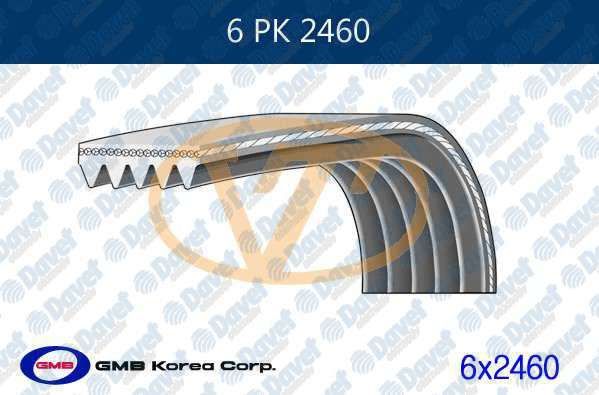 GMB 6PK2460 - KANALLI KAYIS