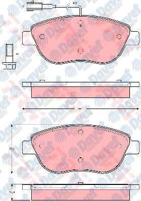 ON FREN BALATASI STILO-BRAVO 1.7-1.8 16V-1.9D-1.9JTD 10/01> LINEA 1.4T-JET 09/07>FISLI