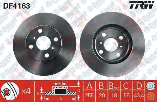 ON FREN DISKI AYNASI HAVALI YARIS D4 D 06>11 255X4
