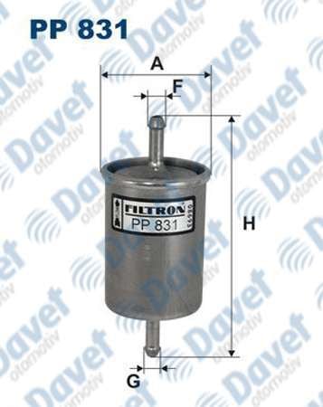 BENZIN FILTRESI P106 P206 P307 P407 P308 P508 P207 P3008 C2 C3 C4 C5CLIO MEGANE LAGUNA DUSTER SANDERO LOGAN SOLENZA 1.4 / 1.6 / 1.8 / 2.0 16V NAVARA D40 3.0DT 10> / QASHQAI 1.5DT 06>