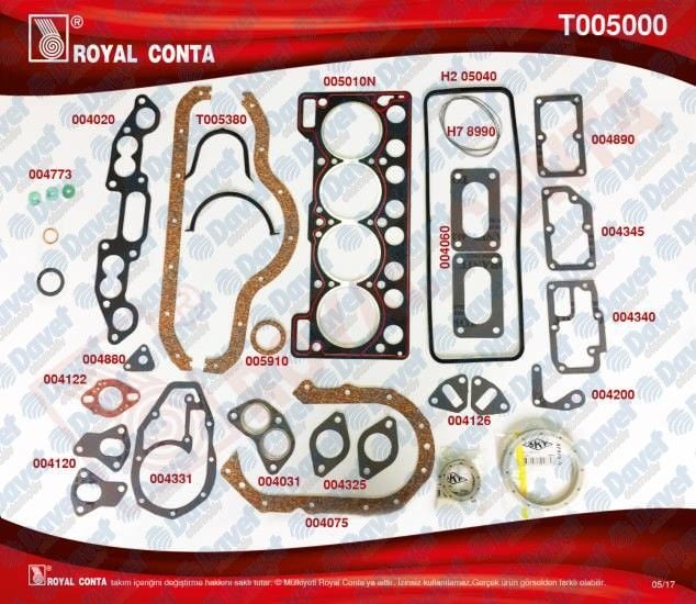 MOTOR TAKIM CONTASI FULL KECELI R12 1400